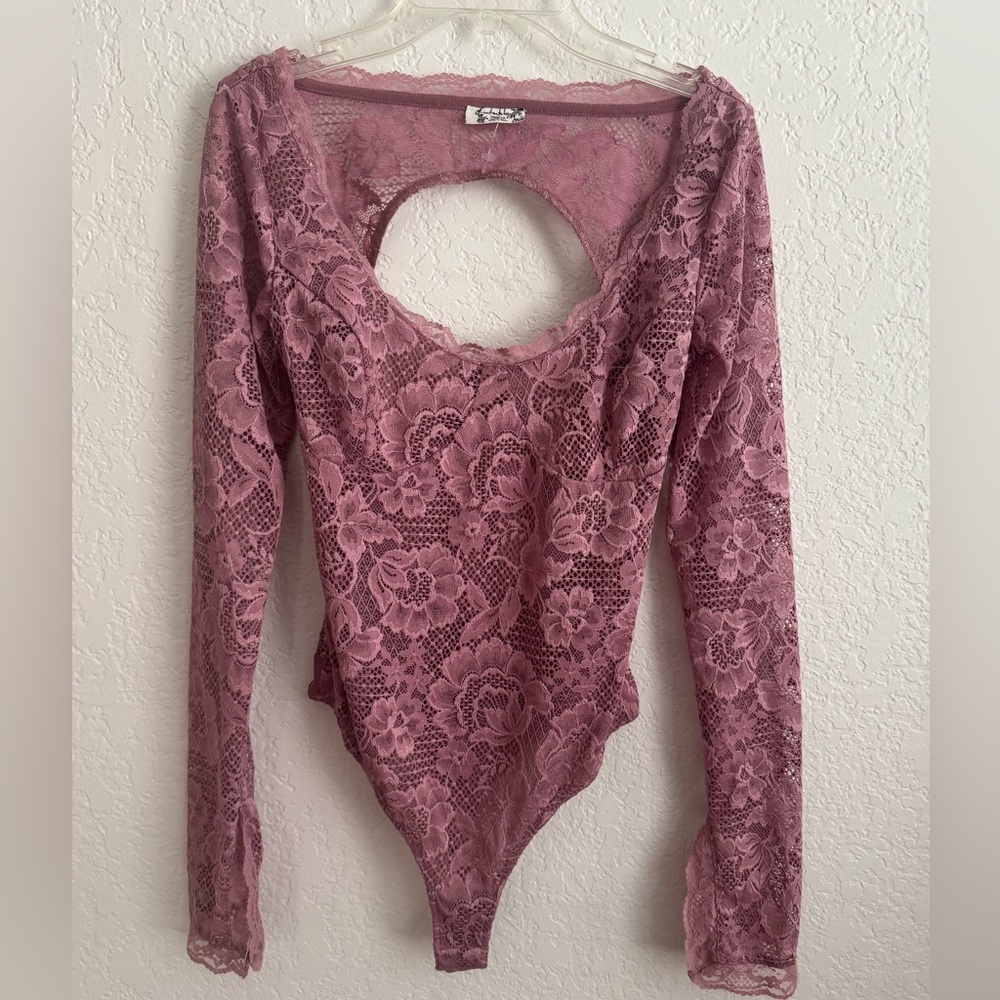 NWOT Free People Perfectly Fine Bodysuit in Mauve